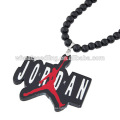 Collier de lettres JORDAN à la chaîne longue et à la chaîne à chien noir européen et américain